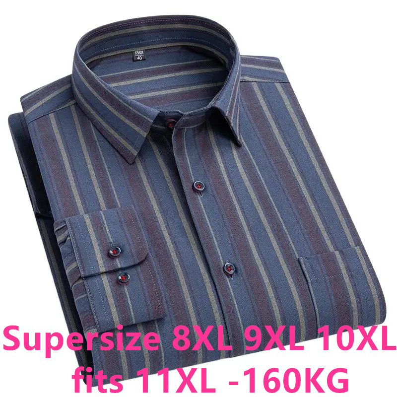 Oxford Cotton Casual Shirt Business - ビッグサイズ 11XL 10XL 9XL 8XL 綿