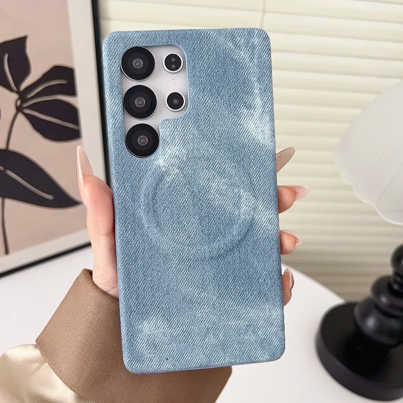 Jeans - デニムジーンズテクスチャ マグセーフ対応 磁気吸着スマホケース Samsung Galaxy S26