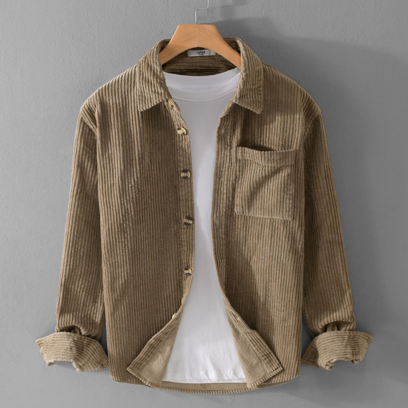 2026年新作メンズコーデュロイシャツ 長袖カジュアルボタン - Corduroy Button Up Shirt Men のレビューと価格
