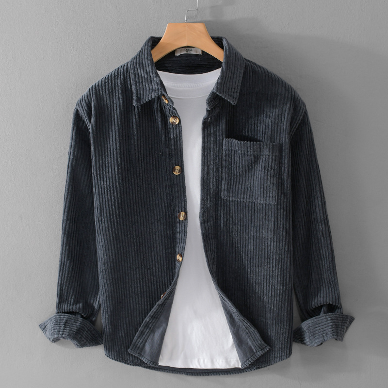 2026年新作メンズコーデュロイシャツ 長袖カジュアルボタン - Corduroy Button Up Shirt Men のレビューと価格