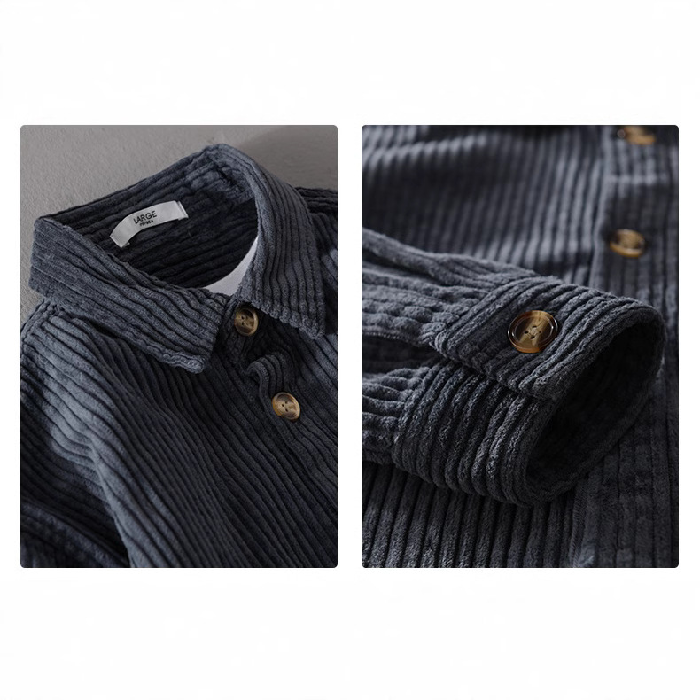 2026年新作メンズコーデュロイシャツ 長袖カジュアルボタン - Corduroy Button Up Shirt Men のレビューと価格