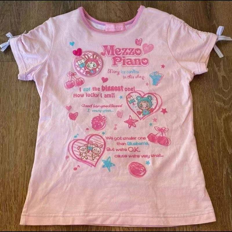 ヴィンテージかわいいキュートな半袖 Tシャツ女性 Y2K ク - Shirts のレビューと価格