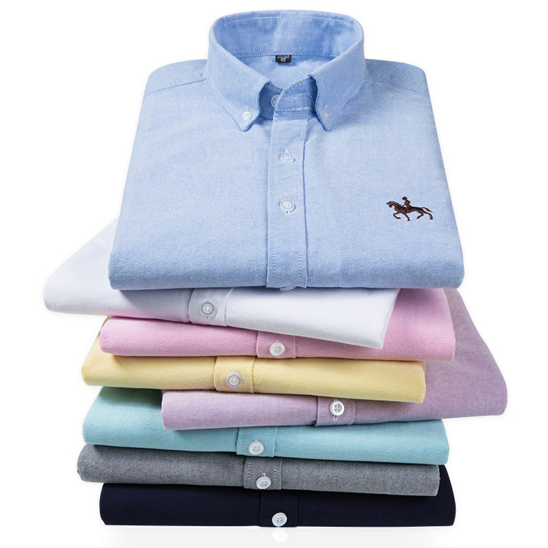 6XL 100%コットンオックスフォードホワイトシャツ メン - Oxford Cotton Casual Shirt Business のレビューと価格