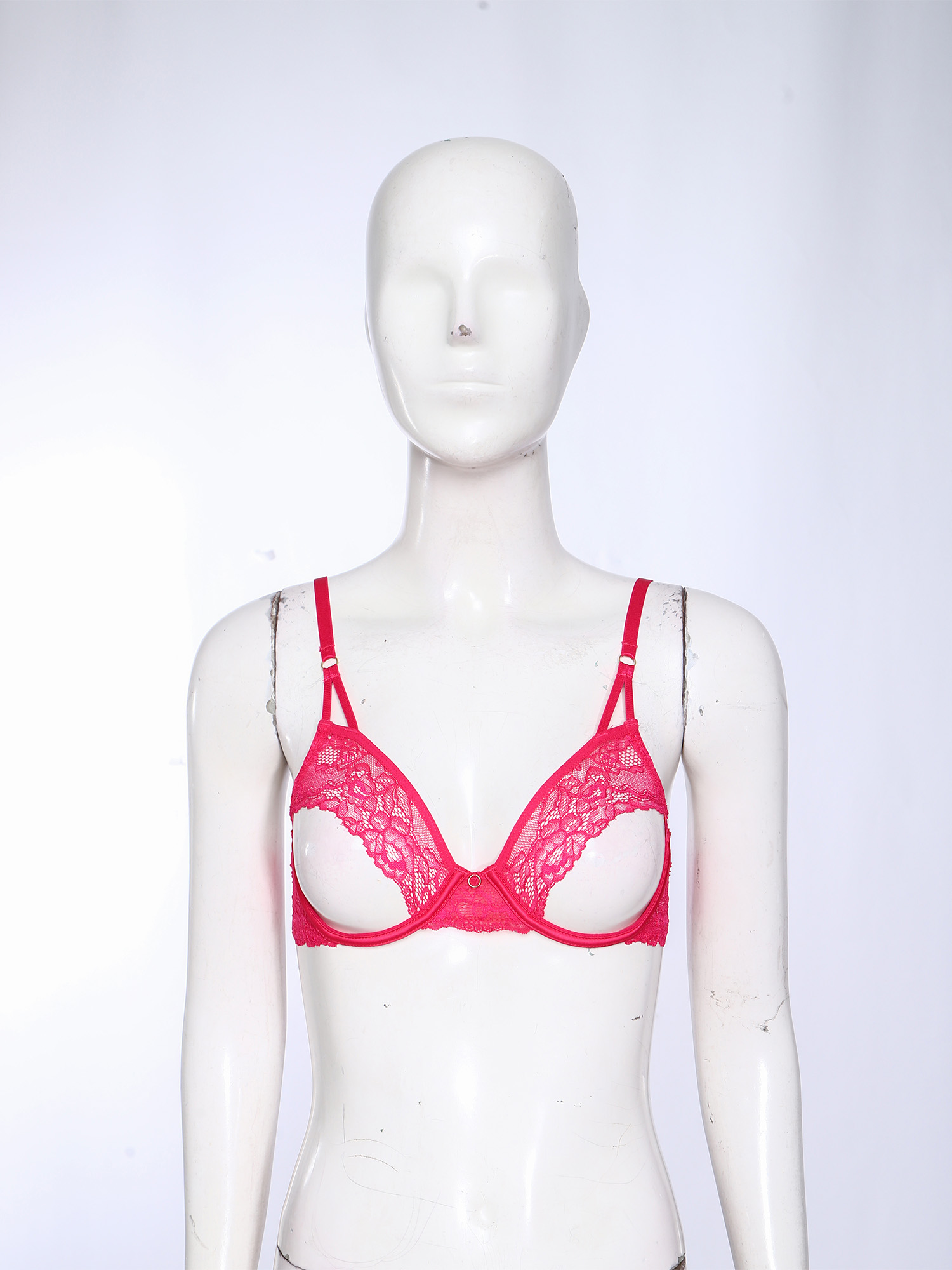 女性用セクシーな透かし彫りブラ、ソフトシースルーレース、プッ - Underwear のレビューと価格
