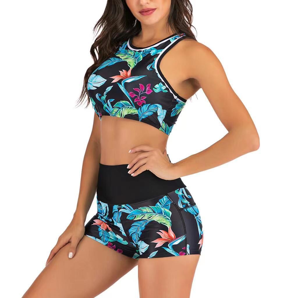 Y2K ビキニ女性用タンキニ ショートパンツ付き クロップト - Shorts のレビューと価格