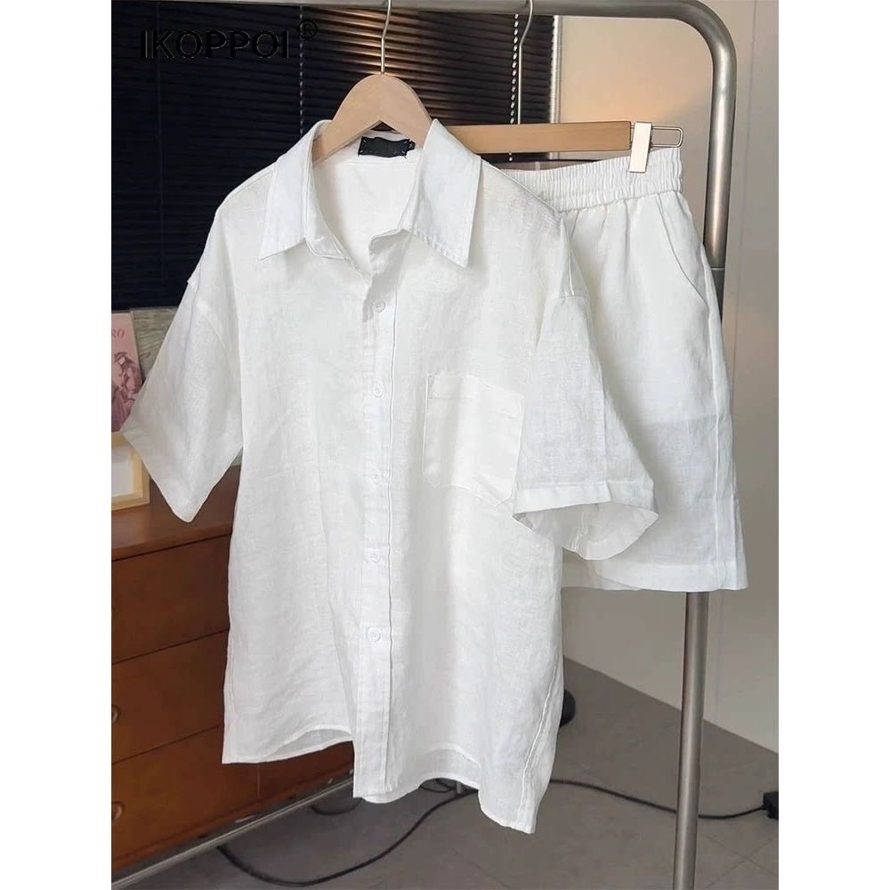 軽量で通気性のある綿麻シャツセット メンズ 長袖 夏 カジュ - Mens Linen Shirt Long Sleeve のレビューと価格