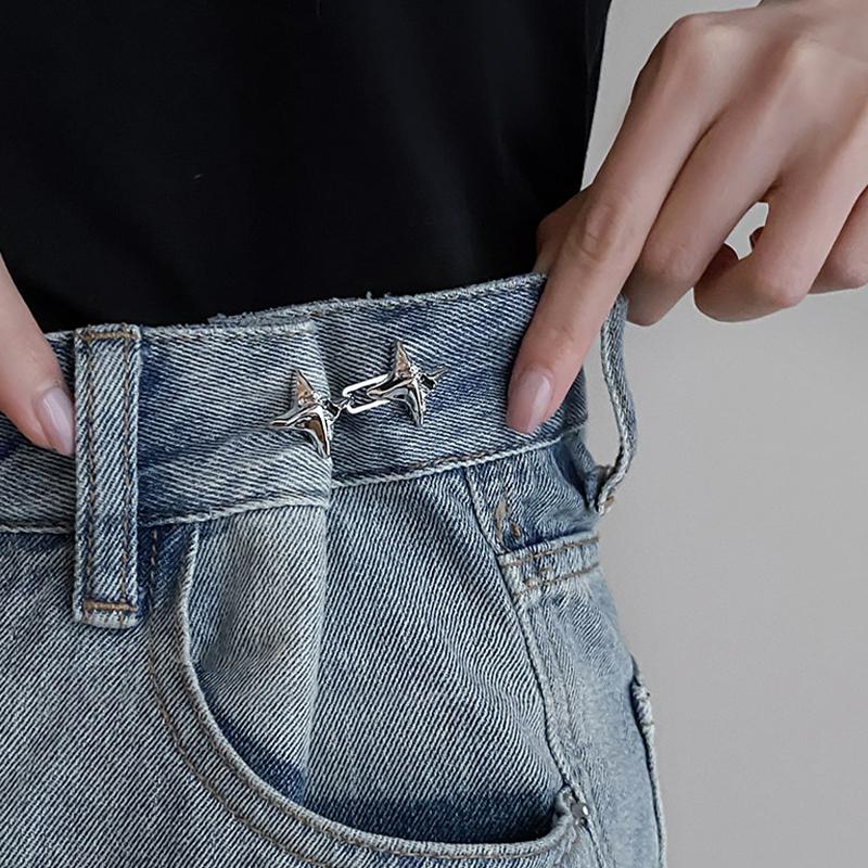 ジーンズ調節可能なウエストバンドバックル安全な金属ボタン締め - Jeans のレビューと価格