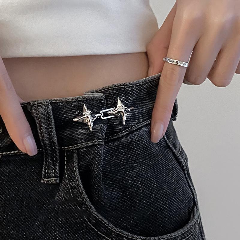ジーンズ調節可能なウエストバンドバックル安全な金属ボタン締め - Jeans のレビューと価格