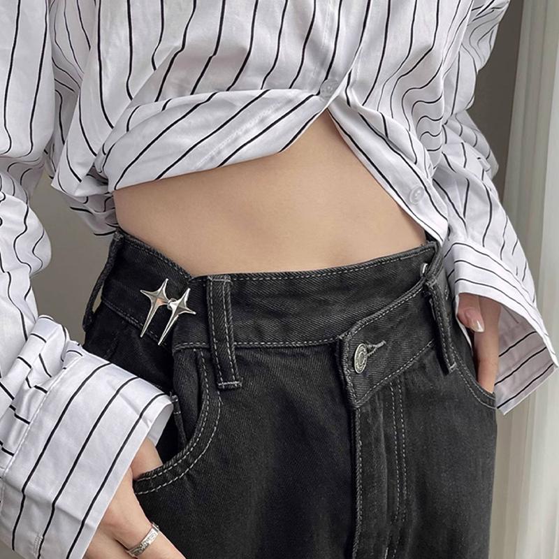 ジーンズ調節可能なウエストバンドバックル安全な金属ボタン締め - Jeans のレビューと価格