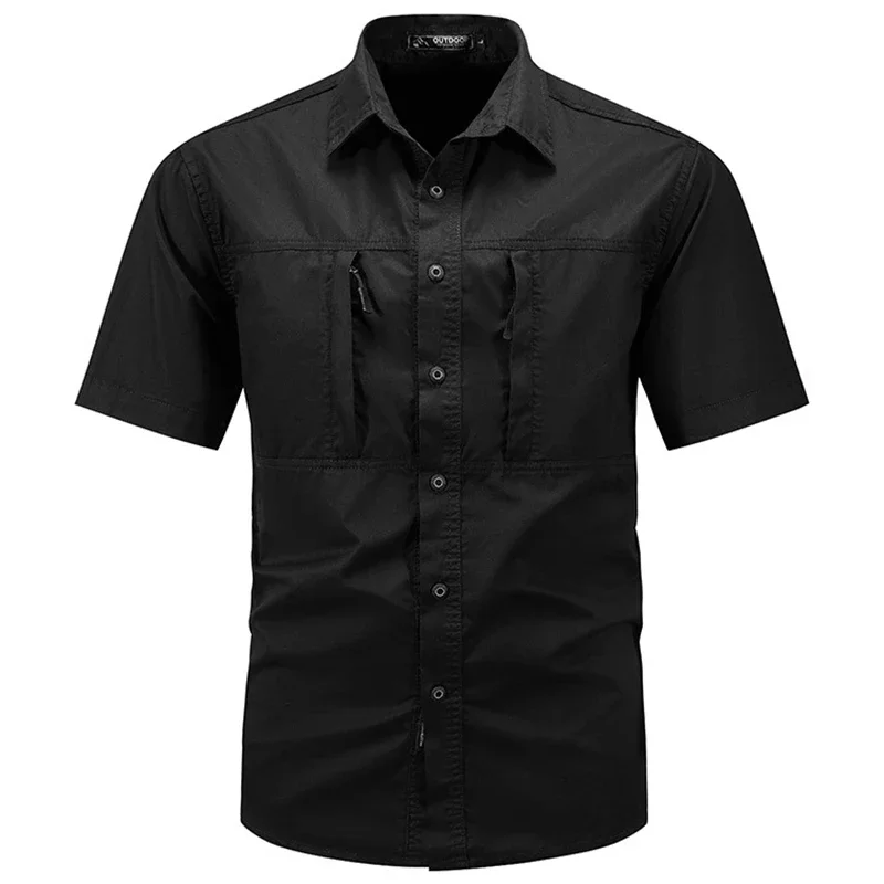 メンズタクティカル半袖シャツ夏の新しいアウトドアマルチポケッ - Tactical Military Shirt Cargo のレビューと価格