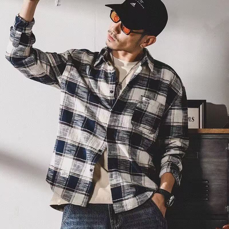 2026年春秋新作 チェック柄カジュアルシャツジャケットトッ - Flannel Plaid Shirt Heavy Weight のレビューと価格