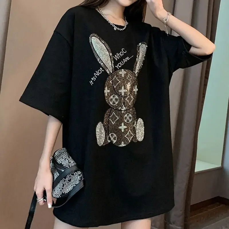 レディースサマーカジュアルTシャツ：ダイヤモンドカートゥーン - Shirts のレビューと価格