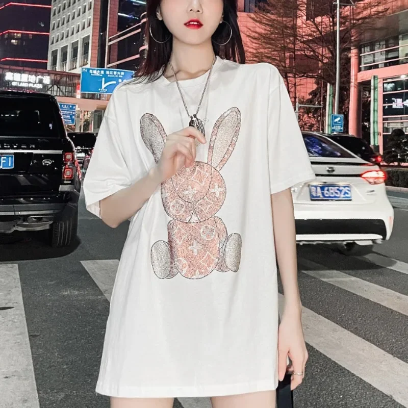 レディースサマーカジュアルTシャツ：ダイヤモンドカートゥーン - Shirts のレビューと価格