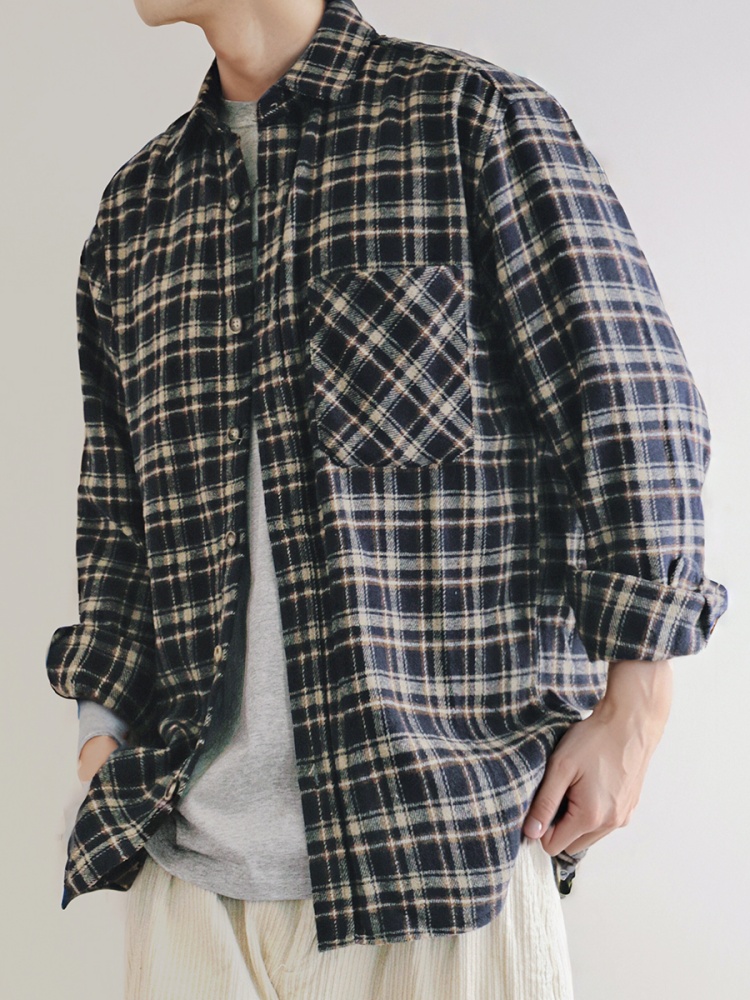 ‌ 日本のヴィンテージヘビーウェイトフランネルシャツ男性チェ - Flannel Plaid Shirt Heavy Weight のレビューと価格