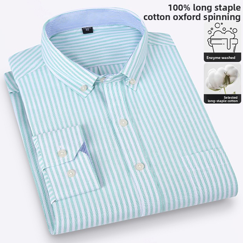 純綿高品質ビジネスカジュアルファッションオックスフォードメン - Oxford Cotton Casual Shirt Business のレビューと価格