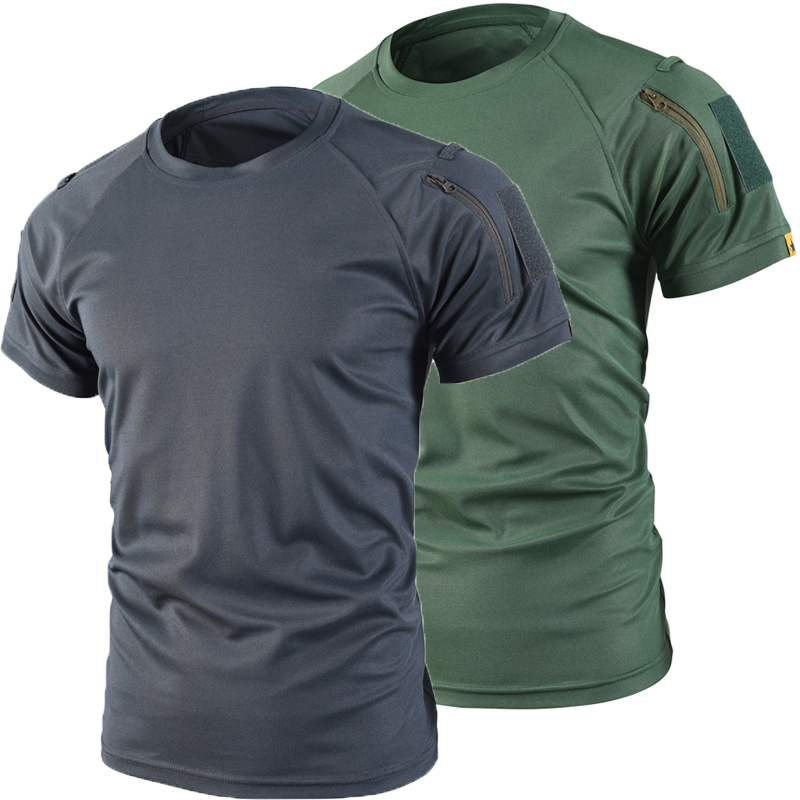 メンズミリタリーサマースポーツTシャツ速乾戦術Tシャツキャン - Tactical Military Shirt Cargo のレビューと価格