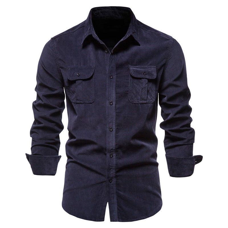 ヴィンテージ無地コーデュロイシャツジャケットメンズファッショ - Corduroy Button Up Shirt Men のレビューと価格