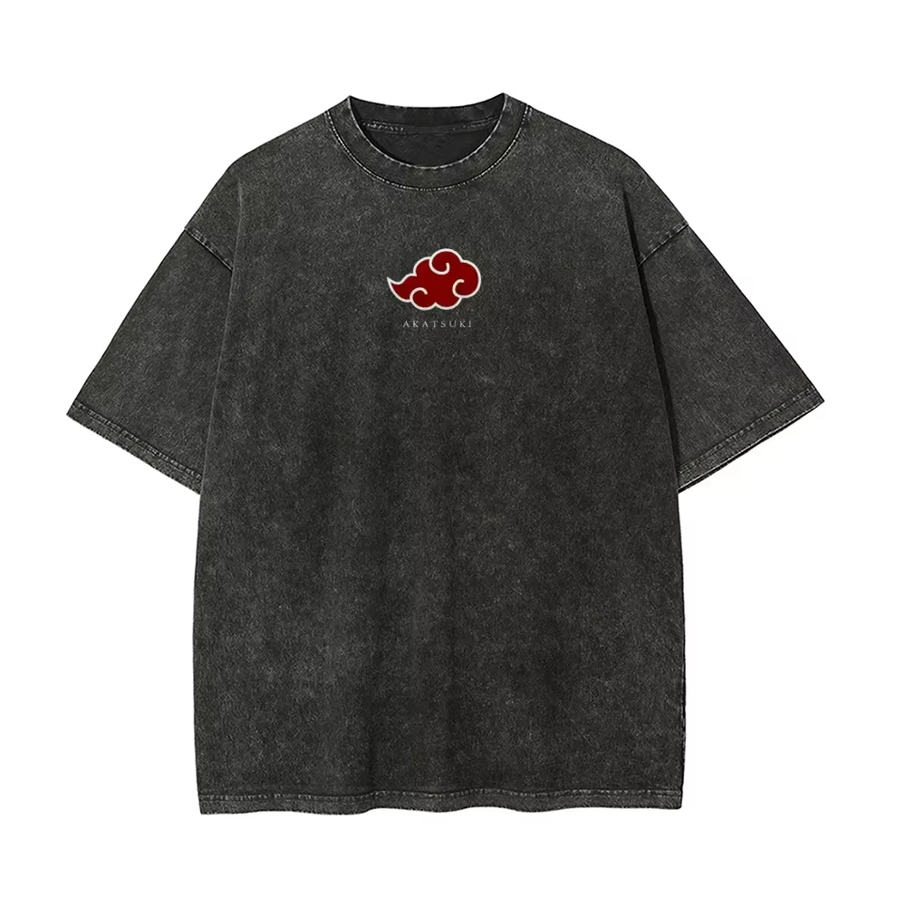 新しいナルトうちはイタチ Tシャツ暁グレートウェーブヴィンテ - Acid Wash Vintage Graphic T Shirt のレビューと価格