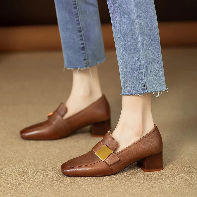 レディースファッションレザーパンプス エレガント スリッポン - Jeans のレビューと価格