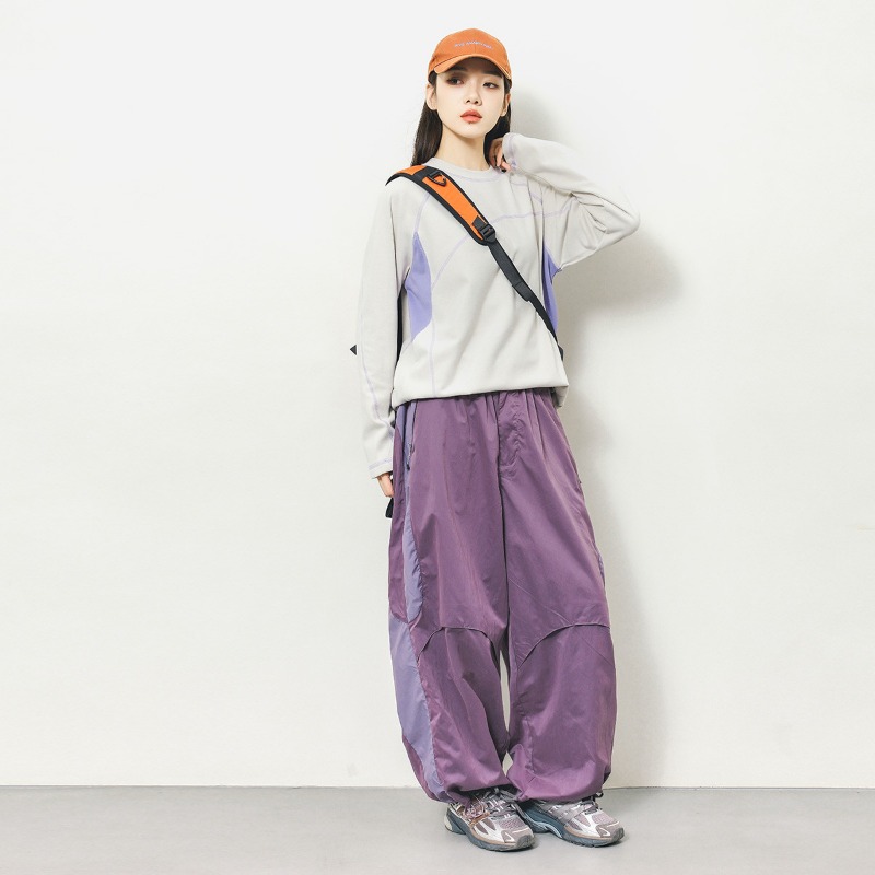 ユニセックスアウトドアカラーブロック長袖 Tシャツストレッチ - T-Shirts のレビューと価格