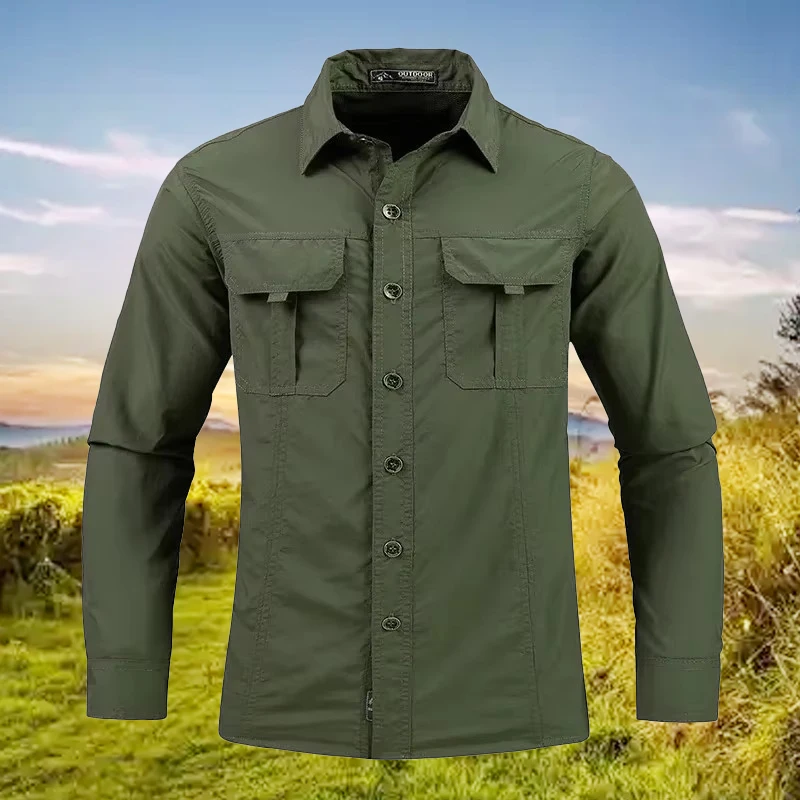 5XL 男性軽量速乾シャツ戦術カジュアル軍事長袖カーゴシャツ - Tactical Military Shirt Cargo のレビューと価格