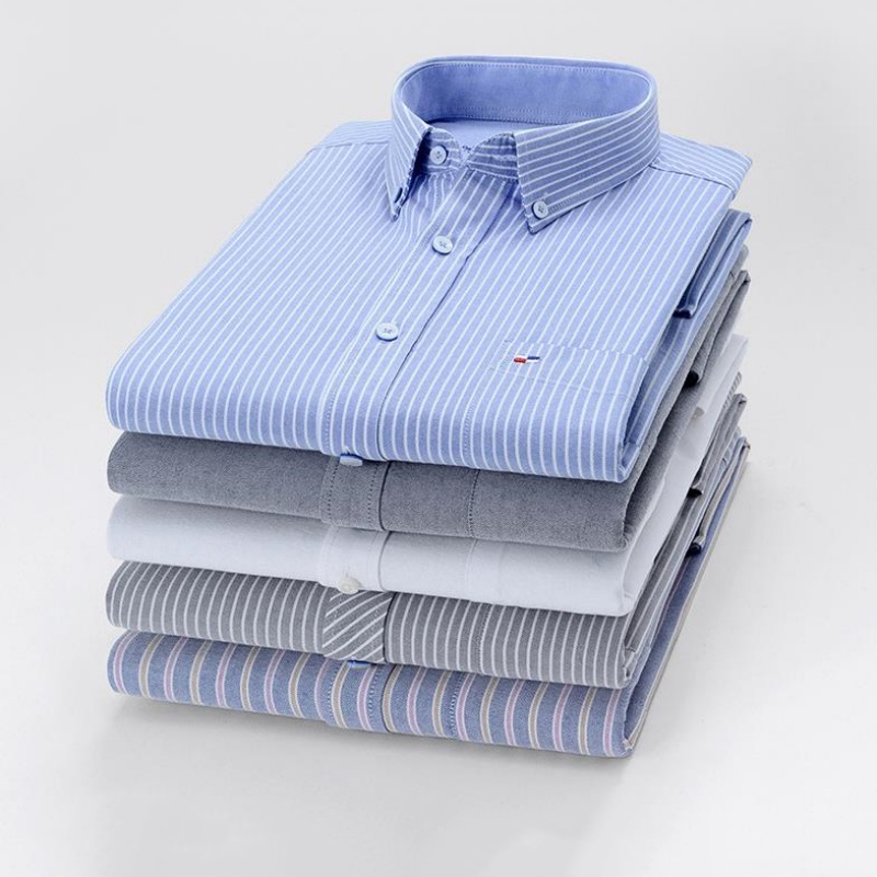 メンズオックスフォード長袖シャツ,無地コットン100% の純 - Oxford Cotton Casual Shirt Business のレビューと価格