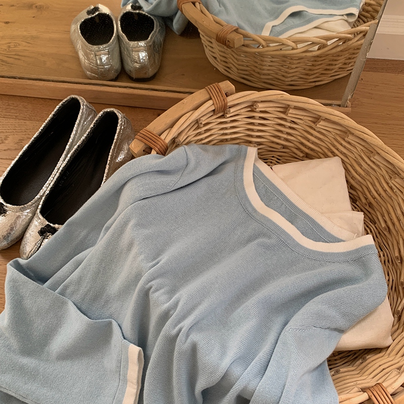 100%コットン製 レディース Oネック カラーブロック 長 - Shirts のレビューと価格