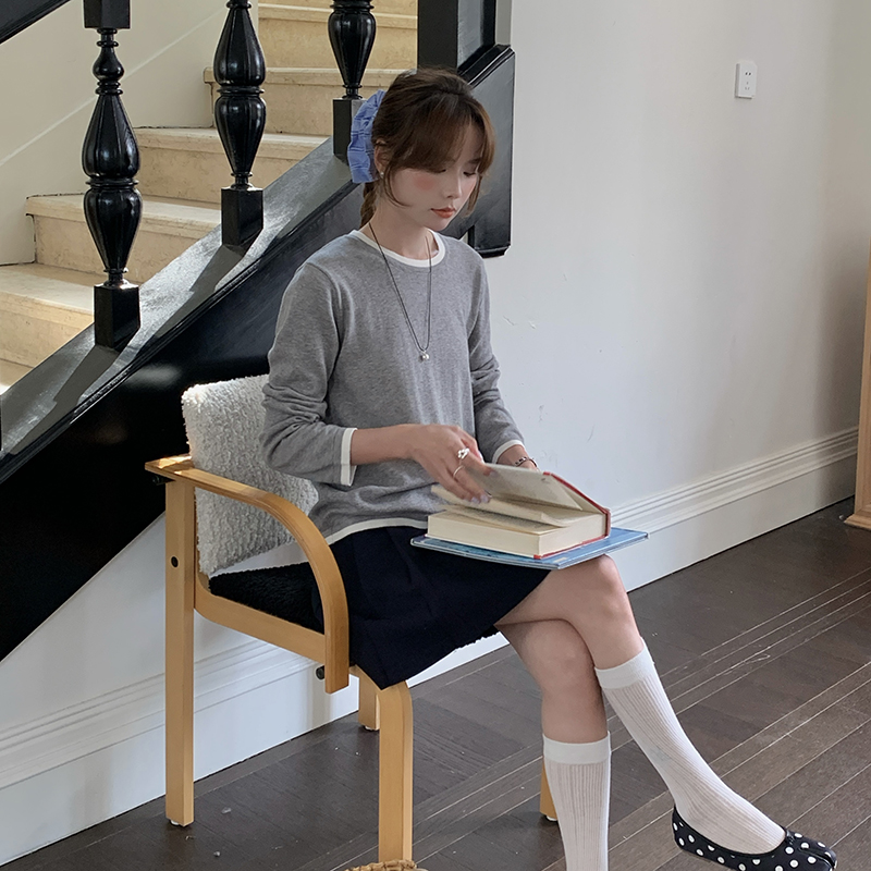 100%コットン製 レディース Oネック カラーブロック 長 - Shirts のレビューと価格
