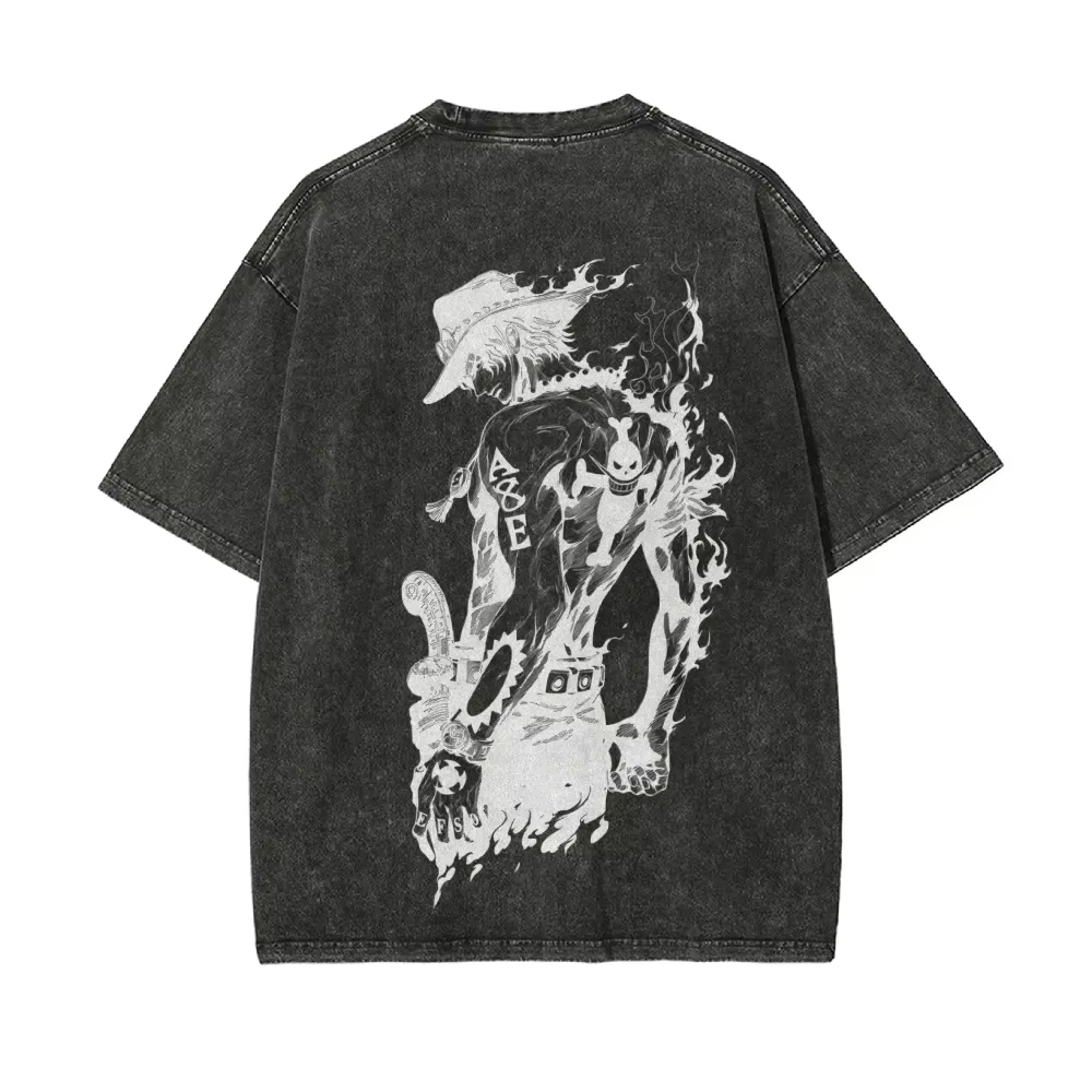 エース Tシャツ メンズ ワンピース アシッドウォッシュ ア - Acid Wash Vintage Graphic T Shirt のレビューと価格
