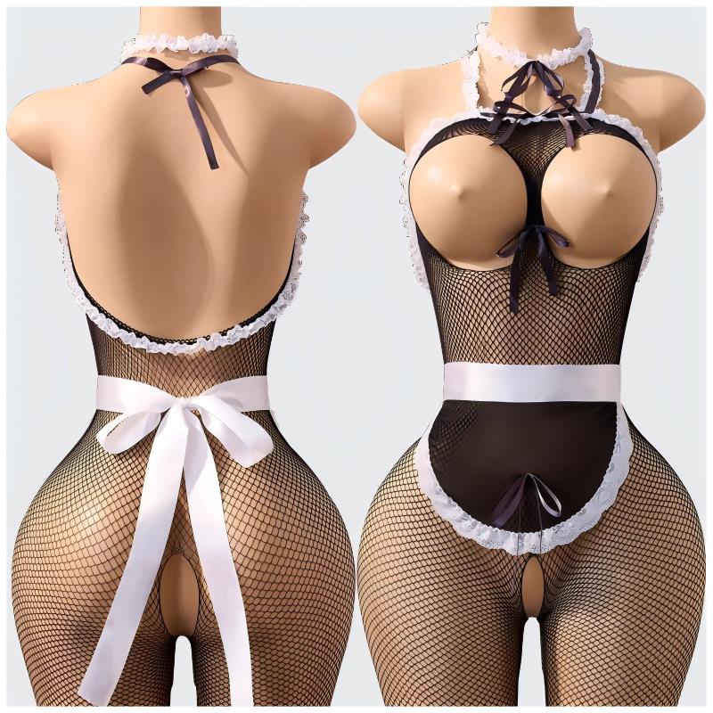 セクシーランジェリーセット、フィッシュネットボディスーツ、女 - Underwear のレビューと価格