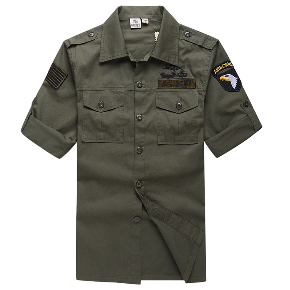 メンズコットン軍事愛好家長袖戦術シャツラペル襟カーゴシャツ通 - Tactical Military Shirt Cargo のレビューと価格