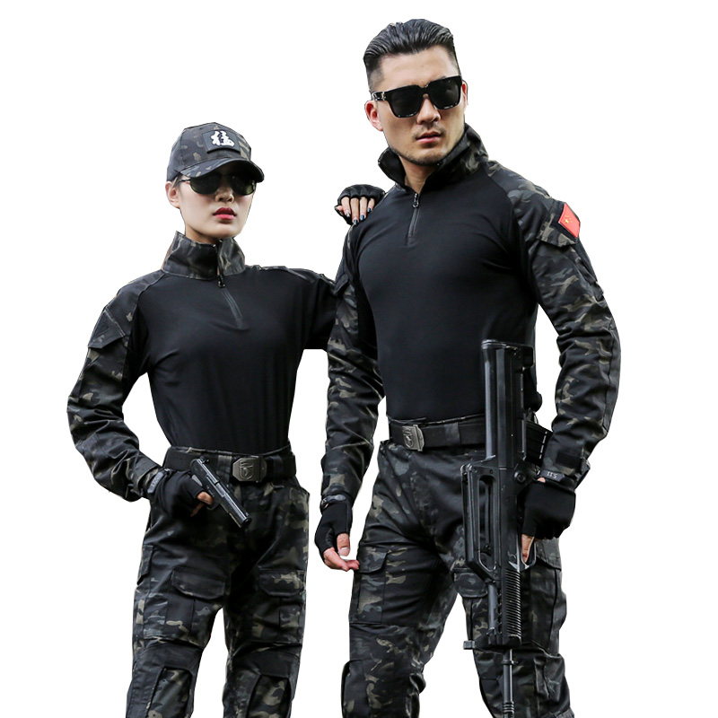 アウトドアタクティカルスーツ迷彩服セットキャンプ狩猟服男性用 - Tactical Military Shirt Cargo のレビューと価格