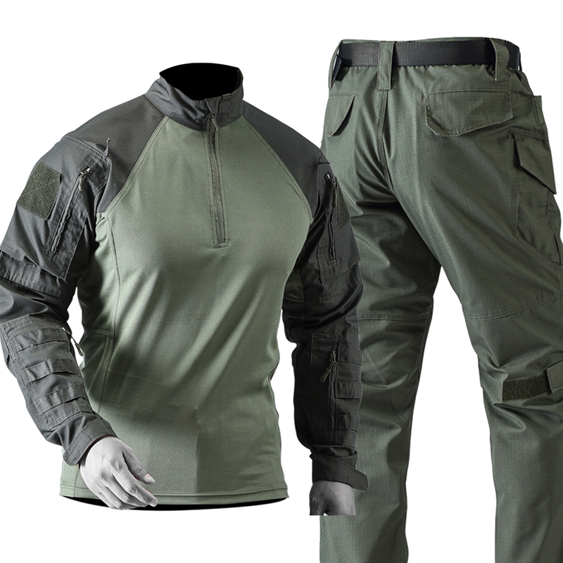 メンズ戦術戦闘服セット夏通気性シャツ + 迷彩カーゴパンツ屋 - Tactical Military Shirt Cargo のレビューと価格