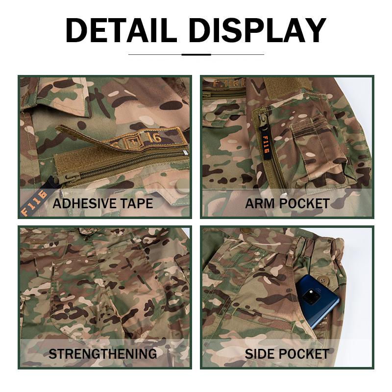 Lynjacye F116 ユニフォーム タクティカルシャツ - Tactical Military Shirt Cargo のレビューと価格