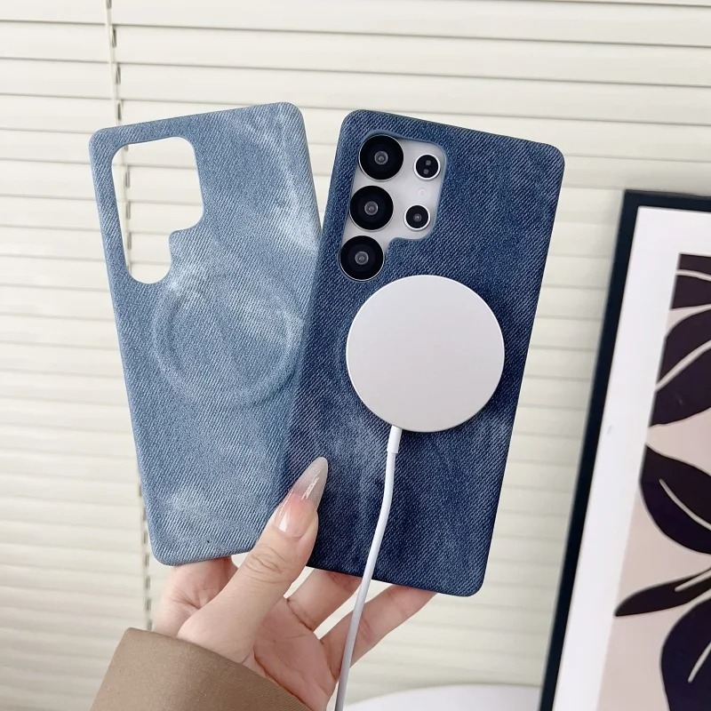 デニムジーンズテクスチャ マグセーフ対応 磁気吸着スマホケー - Jeans のレビューと価格