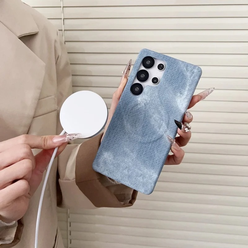 デニムジーンズテクスチャ マグセーフ対応 磁気吸着スマホケー - Jeans のレビューと価格