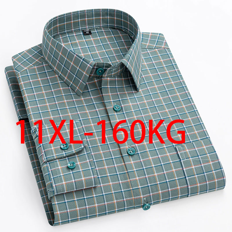 新しい 11XL 10XL 特大メンズ長袖綿 100% オッ - Oxford Cotton Casual Shirt Business のレビューと価格
