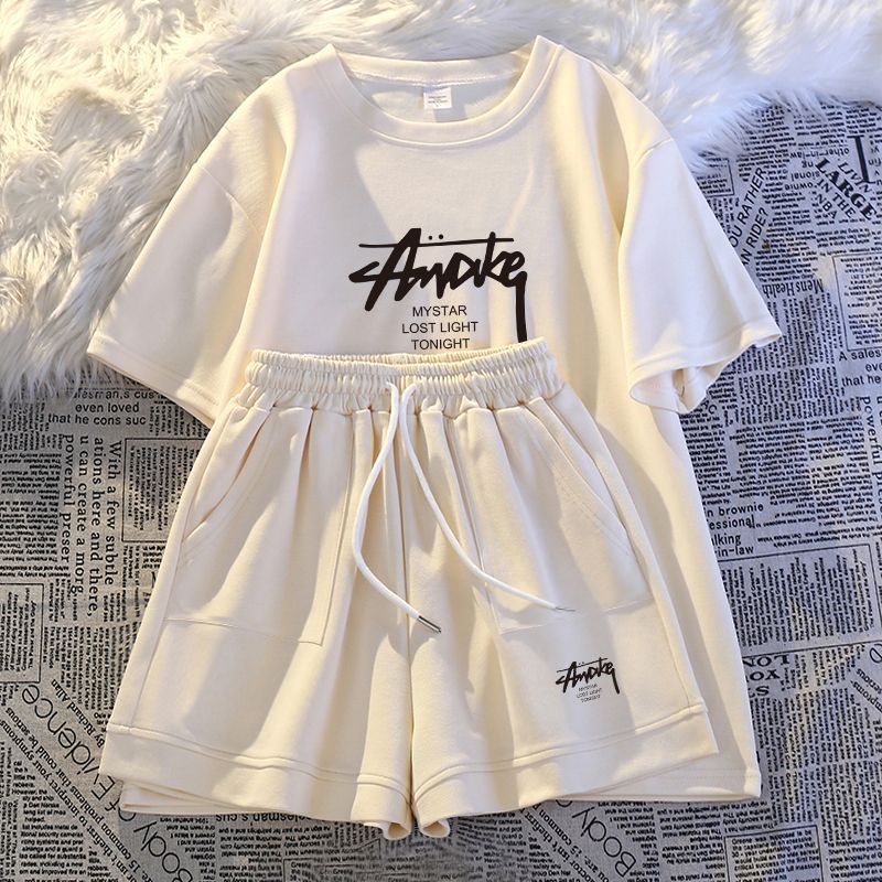 新しい女性用プラスサイズセット 大人用半袖とショートパンツの - Shirts のレビューと価格