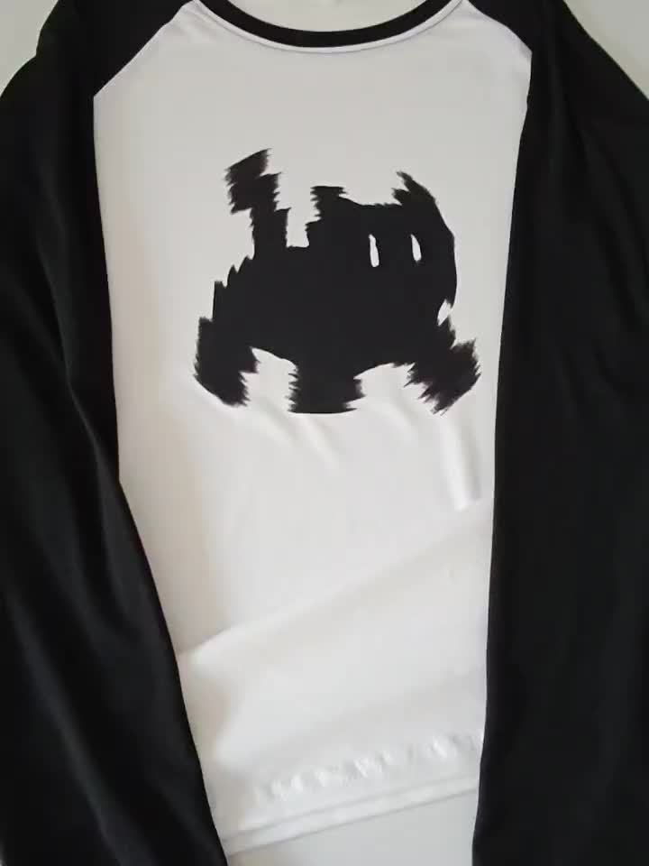 Y2K レディース ラグラン長袖 Tシャツ ブロック柄 かわ - T-Shirts のレビューと価格